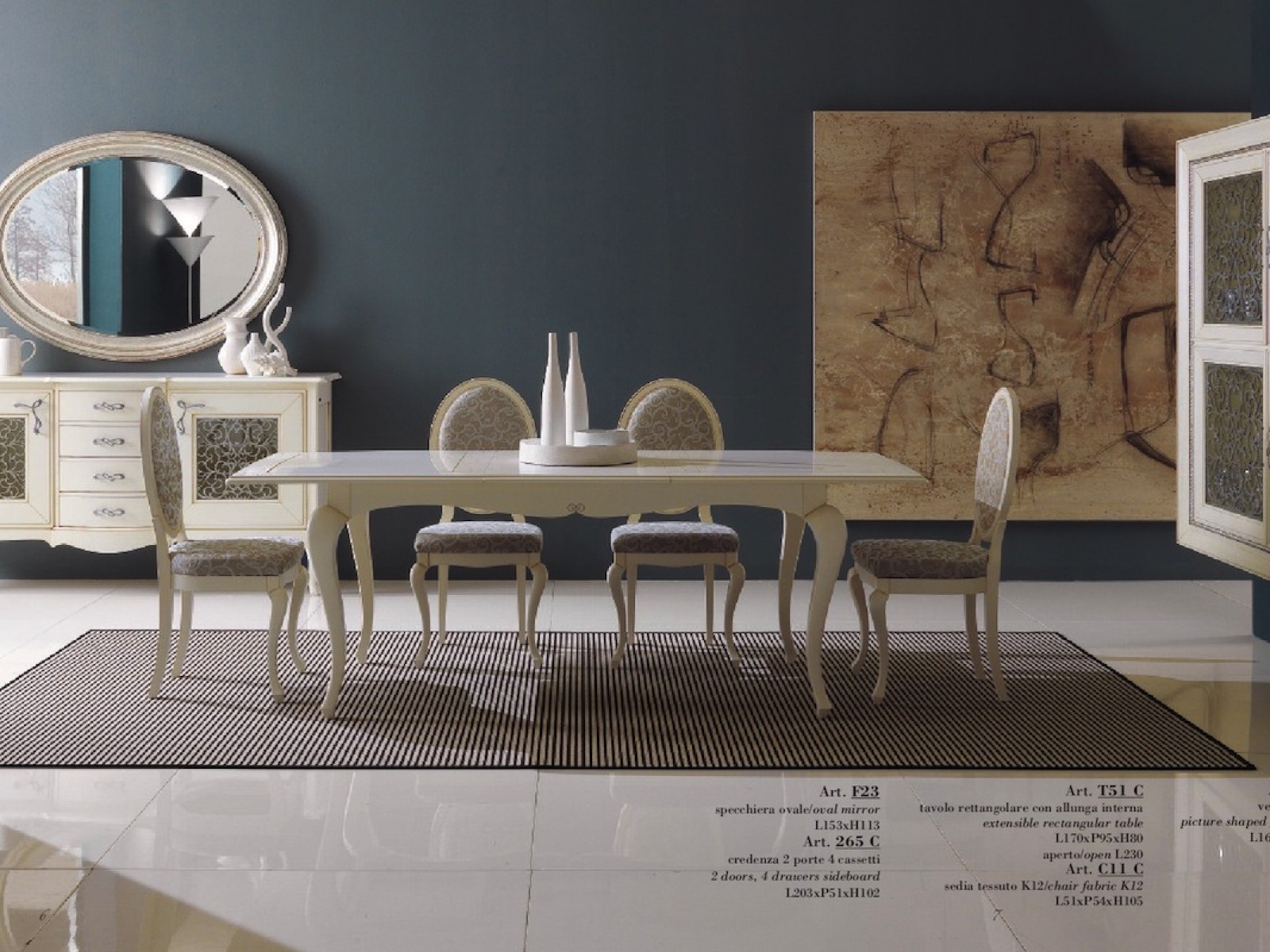 Zona giorno Laccato Bianco